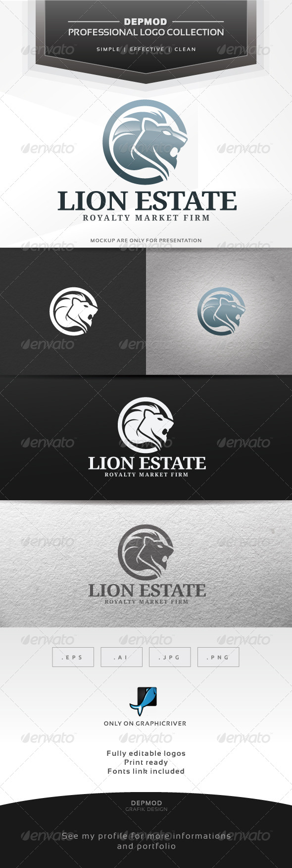 Lion Estate Logo - Crests Logo Templates