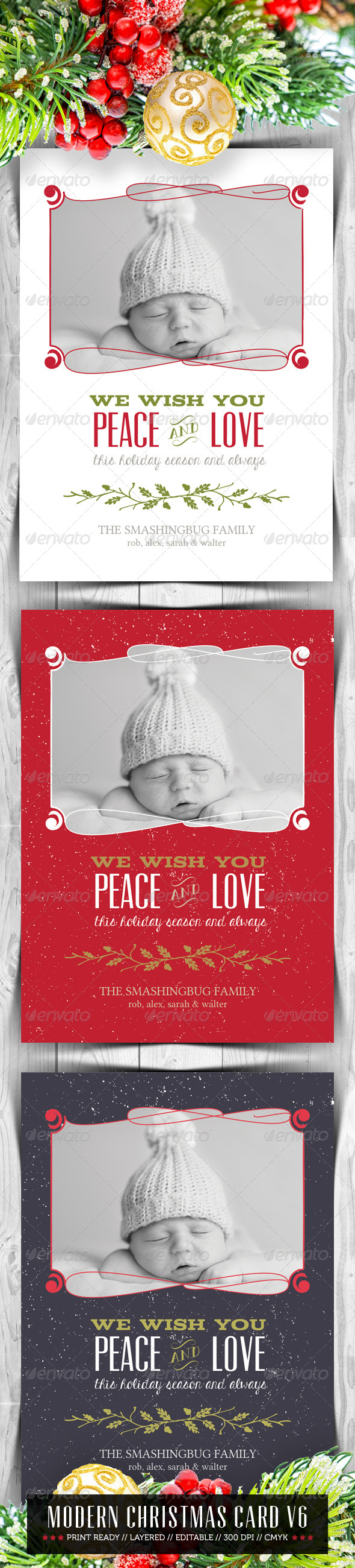 Modern Christmas Card V6