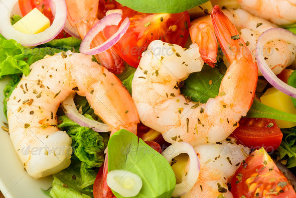 seafood salad with shrimps