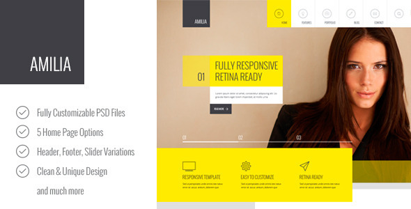 Amilia - Multipurpose PSD Template