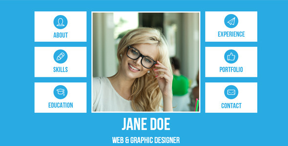 Resume - Single Page Adobe Muse Template