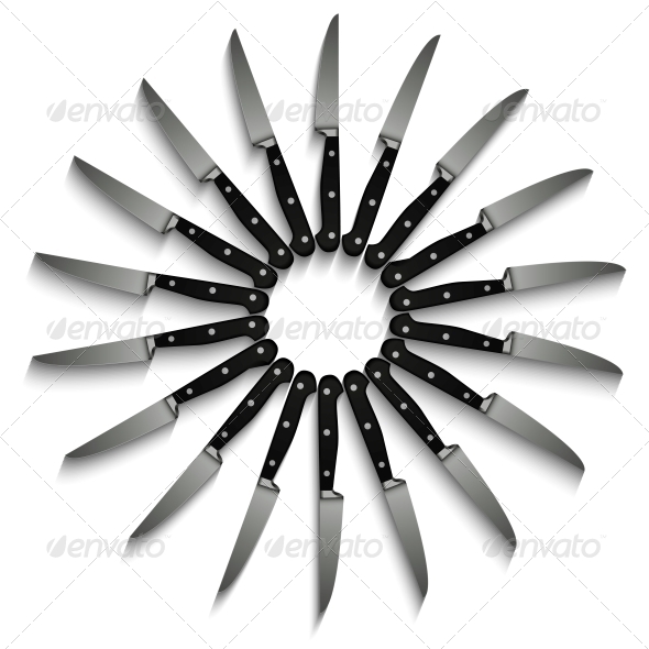 Vector Knife Set on White Background Vector Knife Set on White Background