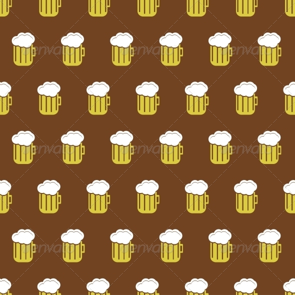 Vector Seamless Beer Background Vector Seamless Beer Background