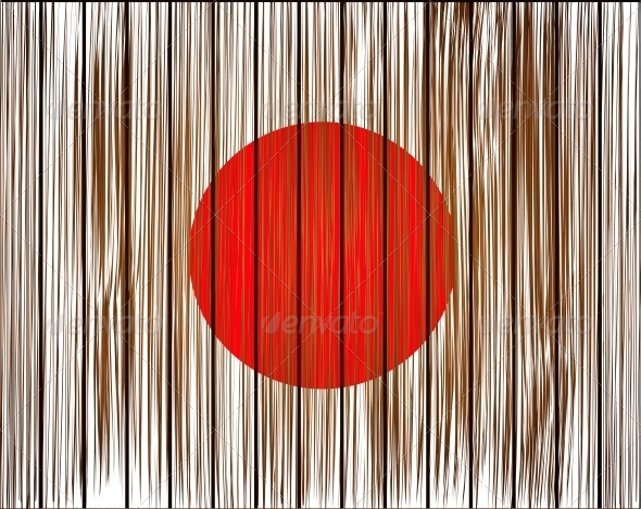 Vector Grunge Japan Flag