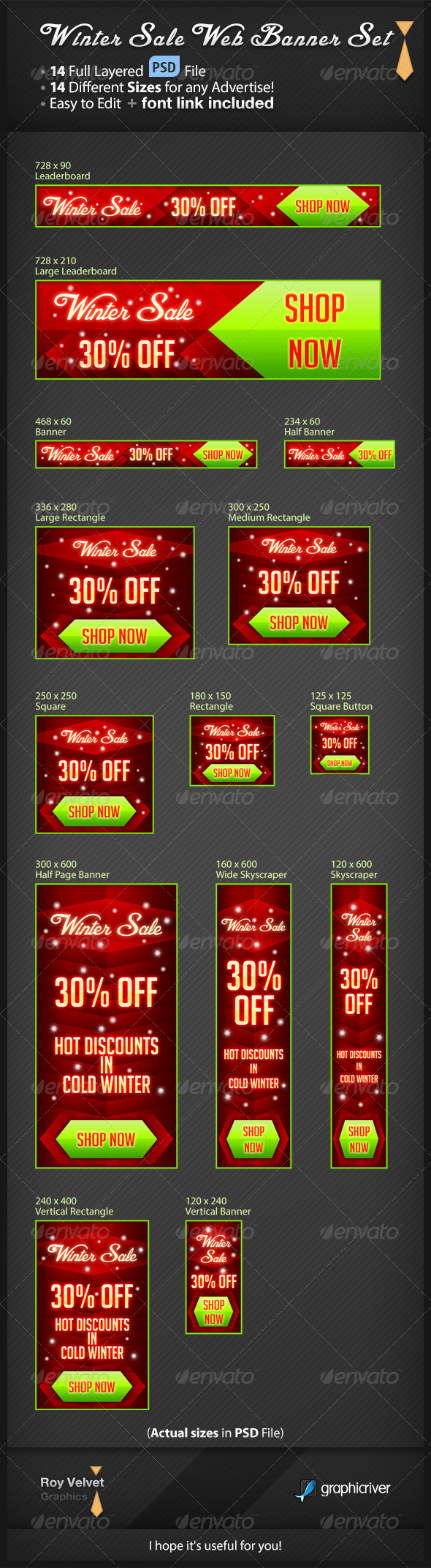 Winter Sale Web Banner Set Winter Sale Web Banner Set