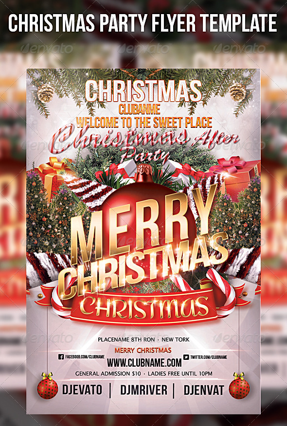 Christmas Eve Party Flyer Template Christmas Eve Party Flyer Template