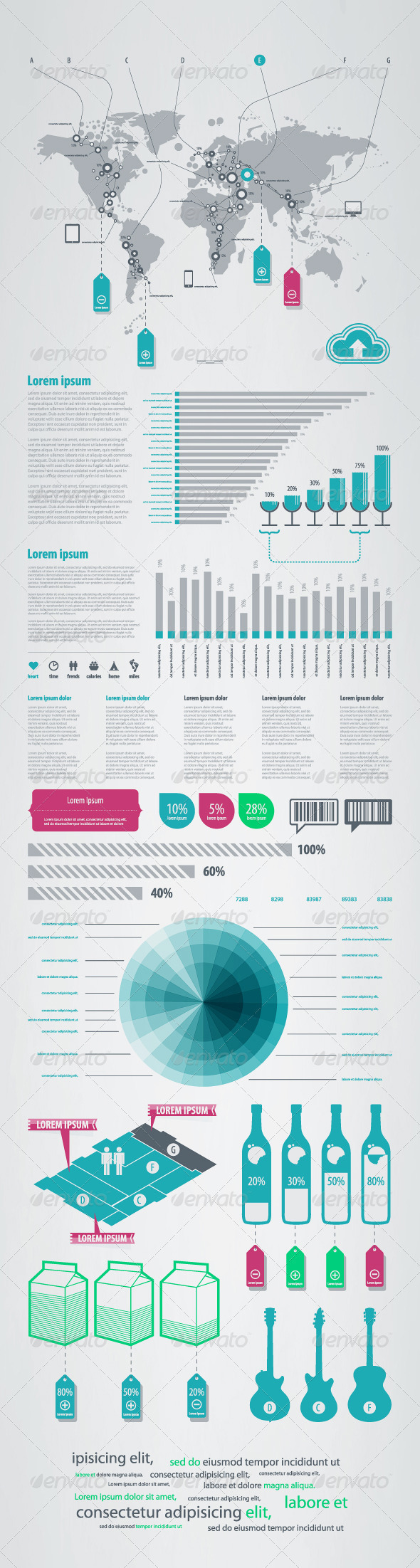 GraphicRiver Bits and Pieces of Infographics on Sales 667335 GraphicRiver Bits and Pieces of Infographics on Sales 667335
