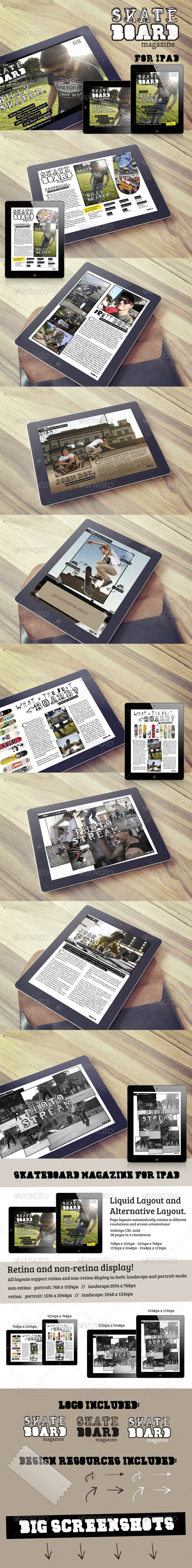 Skateboard Magazine Template for iPad Skateboard Magazine Template for iPad