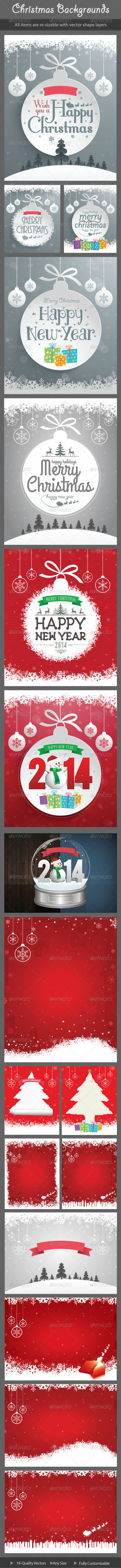 Christmas Backgrounds Bundle - Christmas Seasons/Holidays