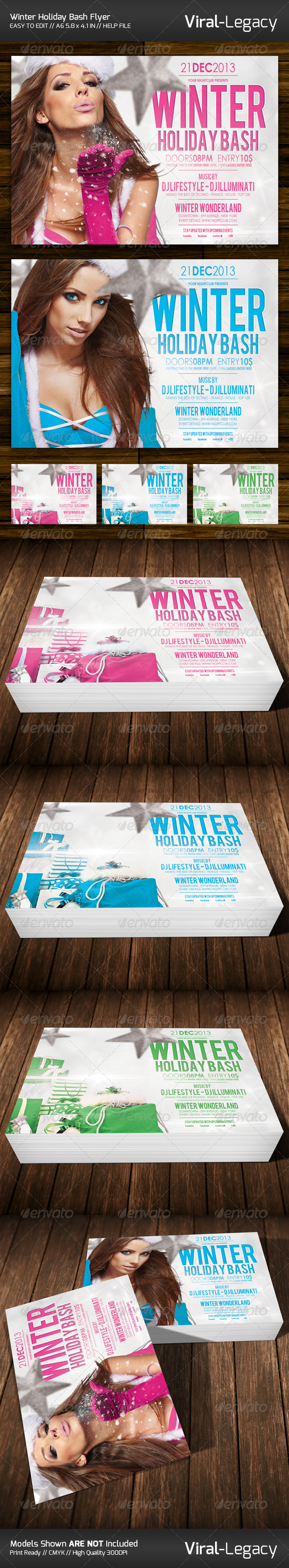 Winter Holiday Bash Flyer Winter Holiday Bash Flyer