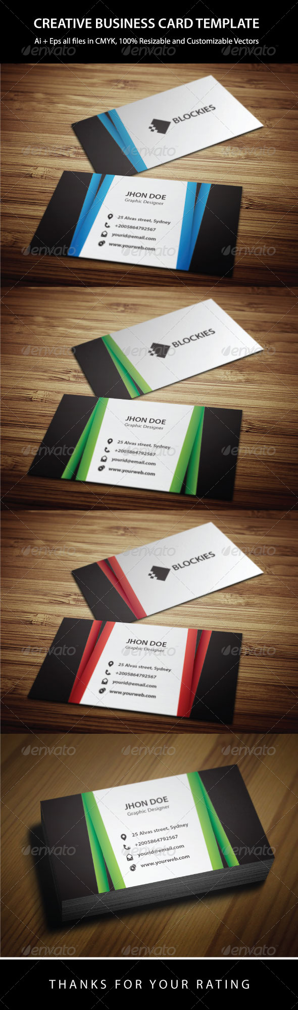 3 Colors Exclusive Business Card 3 Colors Exclusive Business Card