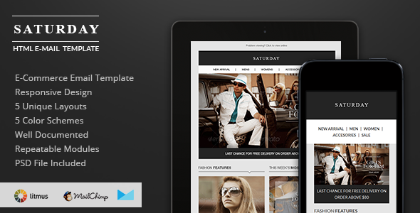 Saturday - E-Commerce Responsive Email Template