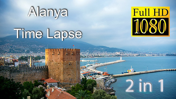 Timelapse View of Kizil Kule Alanya Turkey Timelapse View of Kizil Kule Alanya Turkey