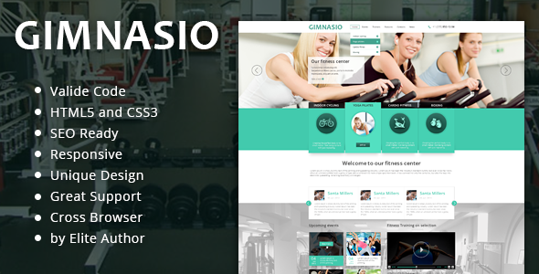 Gimnasio Responsive HTML Template