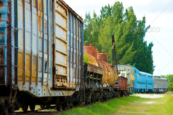 Old cargo train