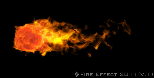 Fire Effect Ball (2011 Version 1) by Circlenumber | VideoHive