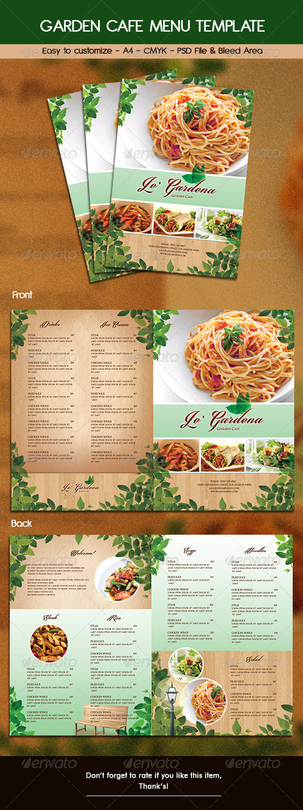 Garden Cafe Menu Garden Cafe Menu