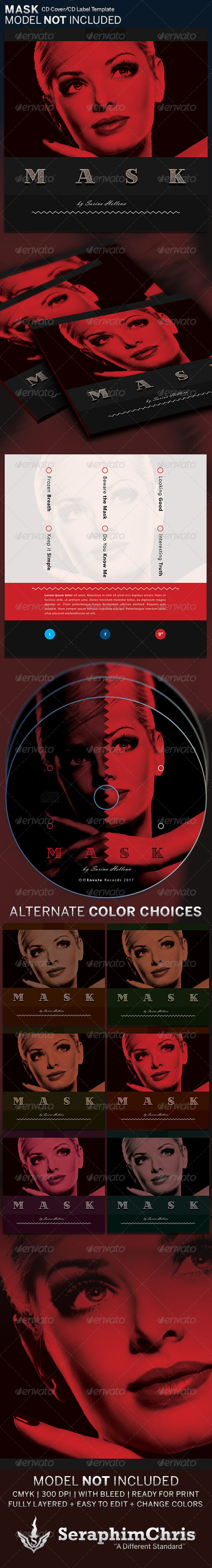 Mask CD Cover Artwork Template Mask CD Cover Artwork Template