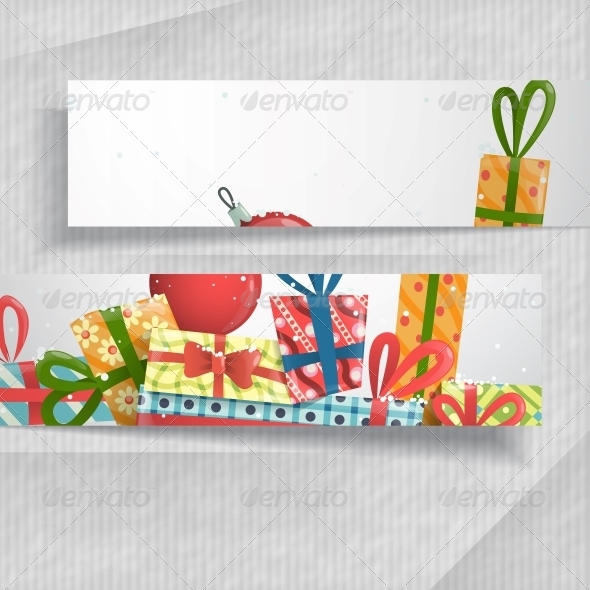 3D Abstract Banners with Place for Text 3D Abstract Banners with Place for Text