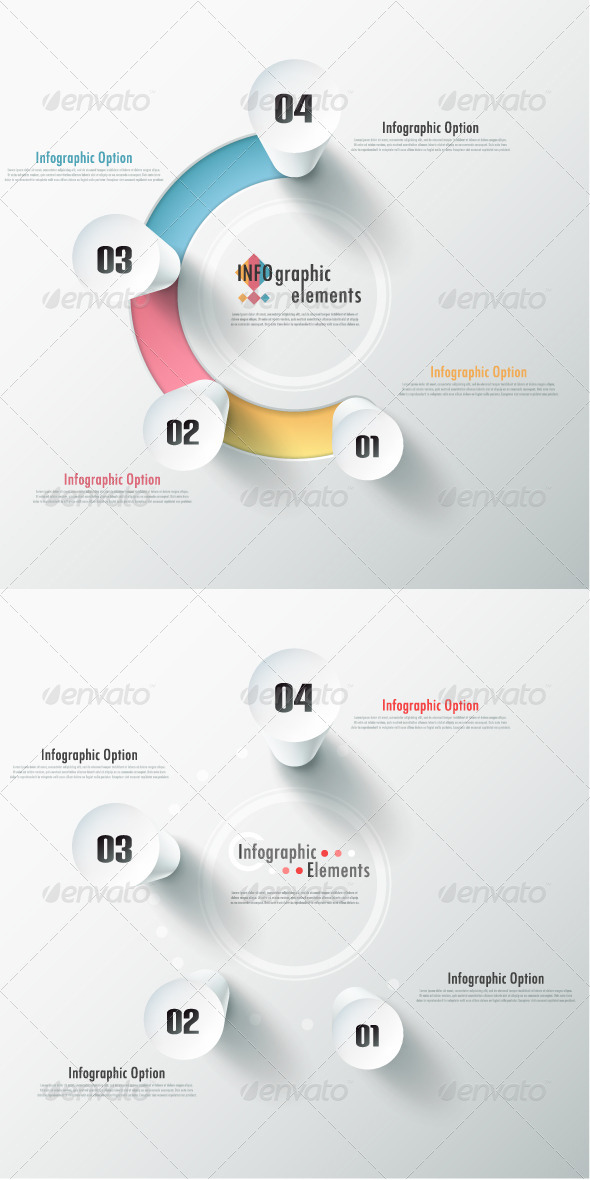 Modern Infographic Options Banner Two Versions Modern Infographic Options Banner Two Versions
