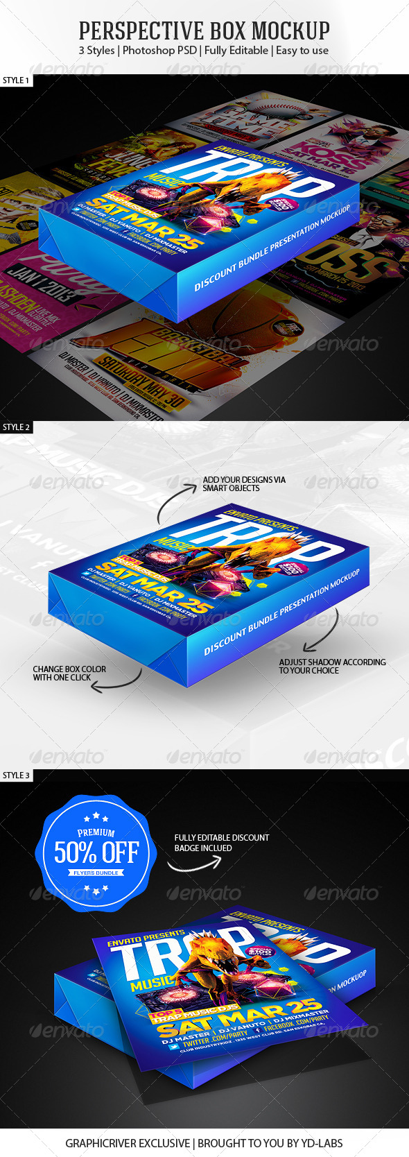Perspective Box Mockup V1 - Miscellaneous Packaging