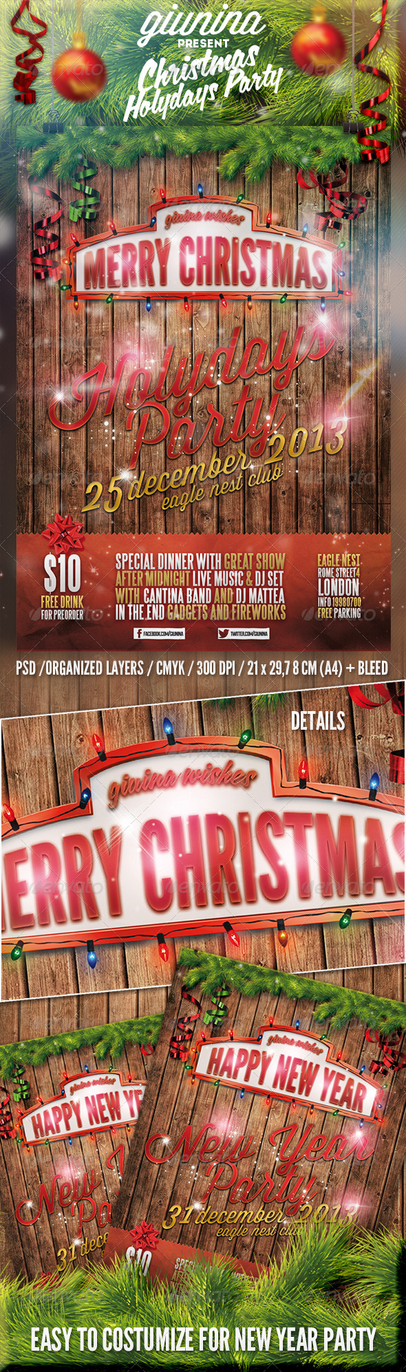 Christmas Holydays Party Flyer/Poster