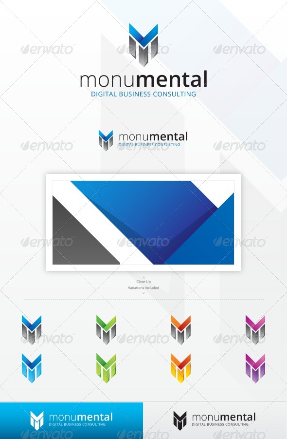 Monumental Logo - Letters Logo Templates
