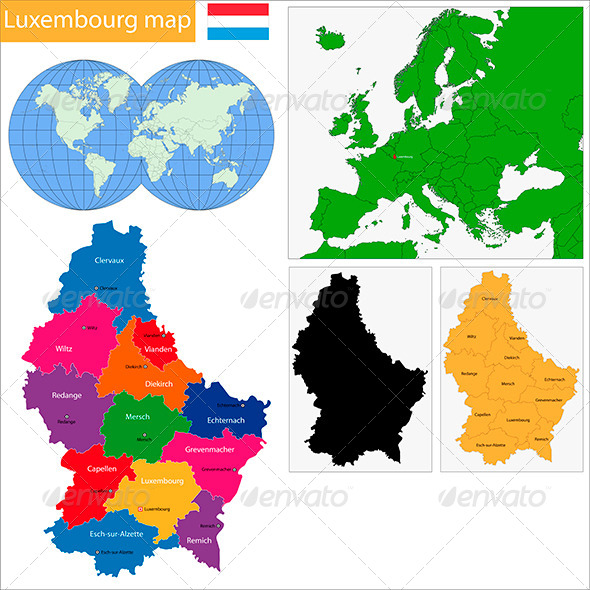 Luxembourg Map Luxembourg Map