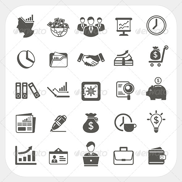 Business and Finance Icons Set Business and Finance Icons Set