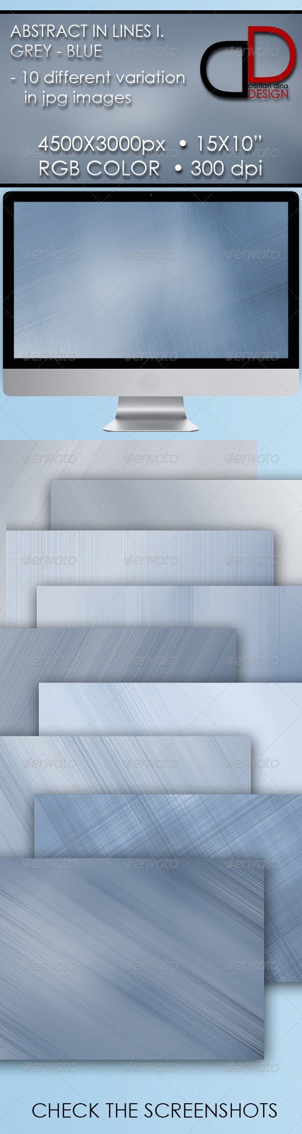 Abstract In Lines I Grey & Blue Pack Abstract In Lines I Grey & Blue Pack