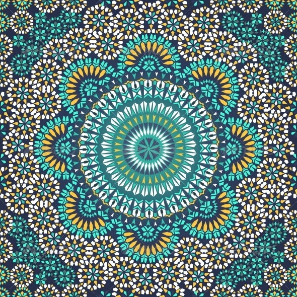 Seamless Pattern in Mosaic Ethnic Style Seamless Pattern in Mosaic Ethnic Style