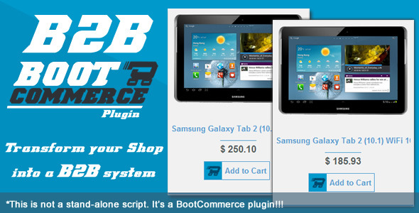B2B WHOLESALE RESELLER Plugin For BootCommerce B2B WHOLESALE RESELLER Plugin For BootCommerce