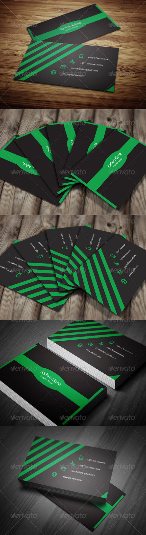 Colorful business card Colorful business card