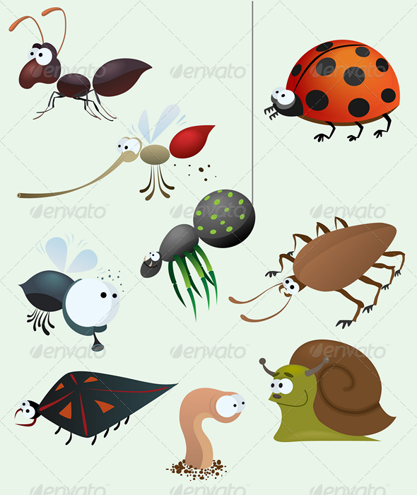 Funny insect set Funny insect set