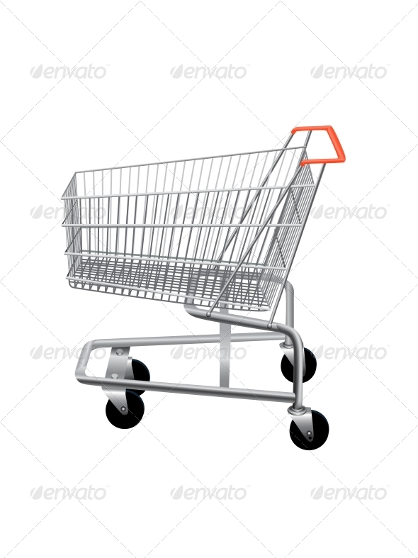Empty Supermarket Shopping Cart Empty Supermarket Shopping Cart