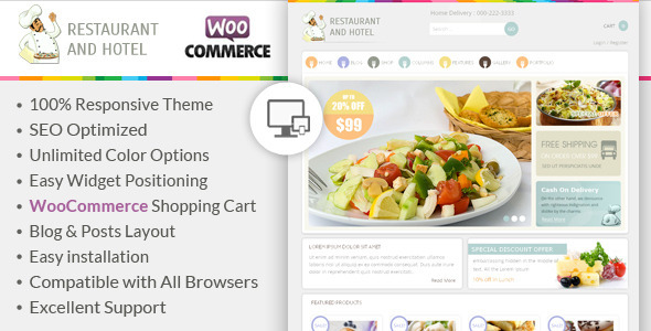 Restaurant - Responsive WooCommerce Theme