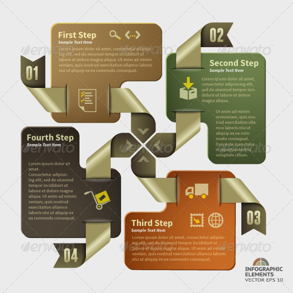 Abstract Infographic Design - 4 Steps