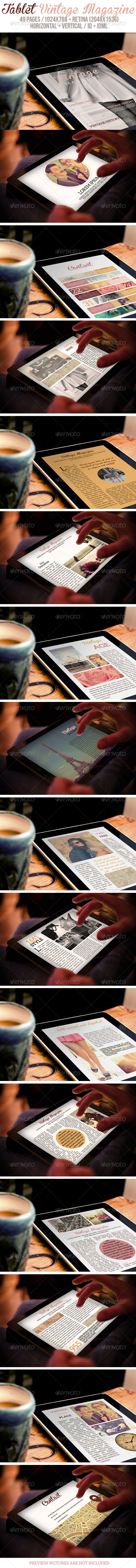 GraphicRiver Tablet Vintage Magazine 6474325 GraphicRiver Tablet Vintage Magazine 6474325