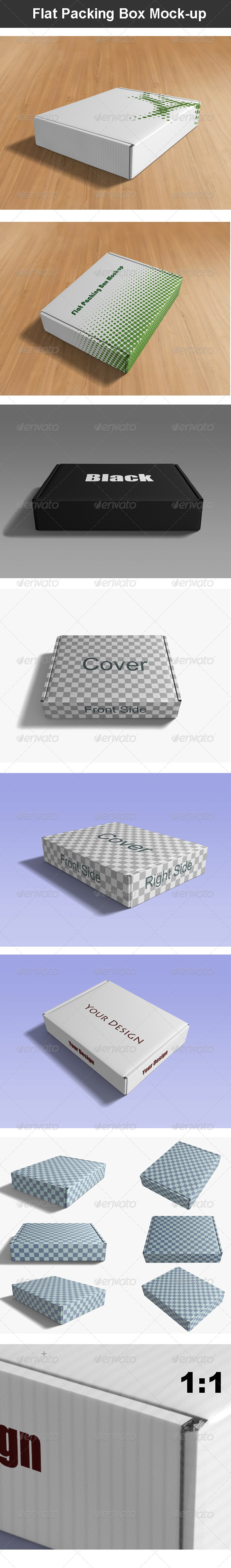 Flat Packing Box Mock-up Flat Packing Box Mock-up