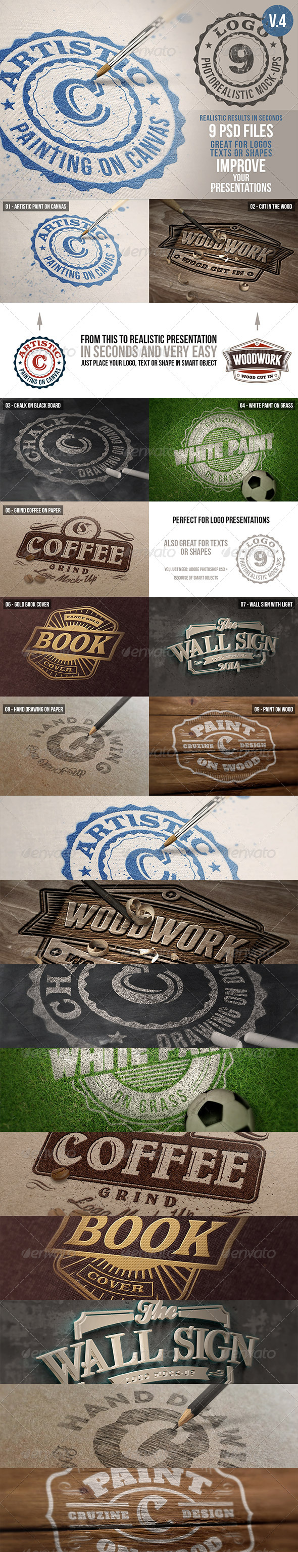 Photorealistic Logo Mock-Ups Vol.4 Photorealistic Logo Mock-Ups Vol.4