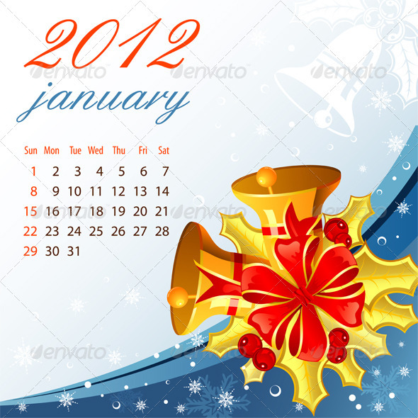Calendar for 2012 January Calendar for 2012 January