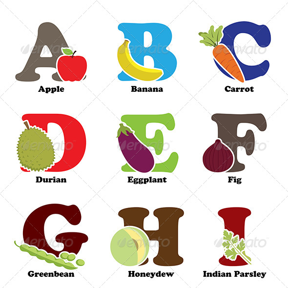 Fruit and Vegetable Alphabet