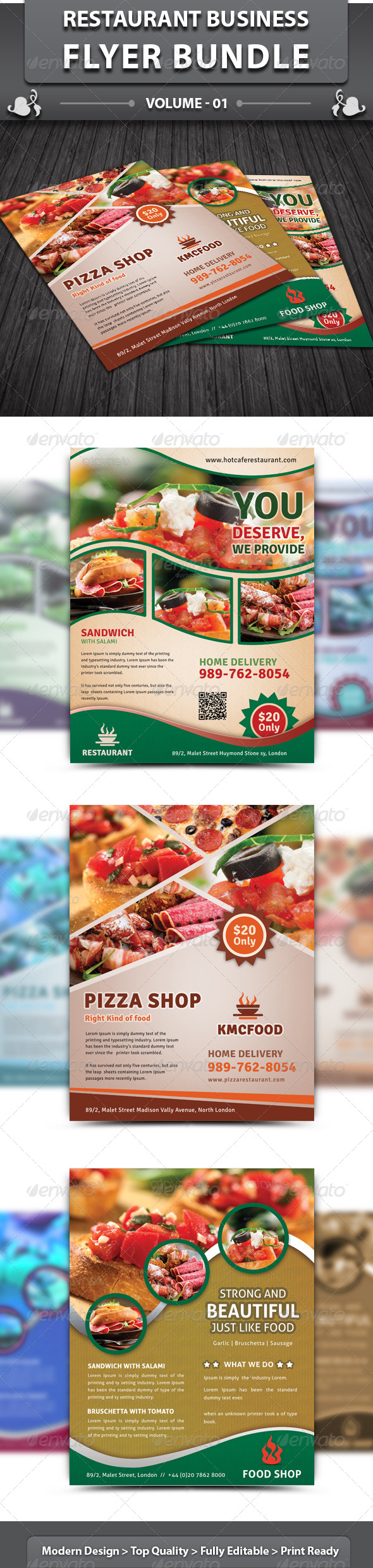 Restaurant Business Flyer | Bundle 1