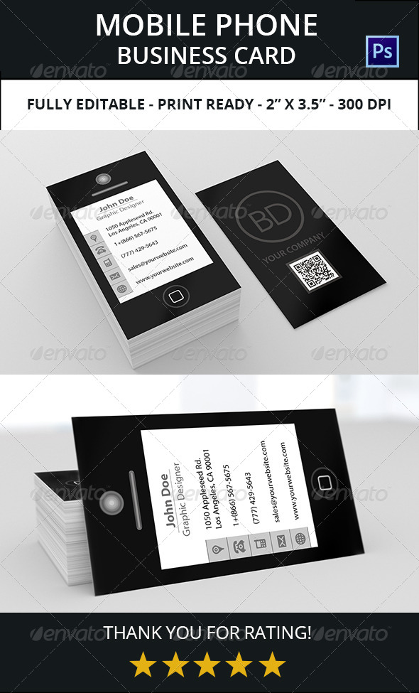 Mobile Phone Business Card 1 By Bdent