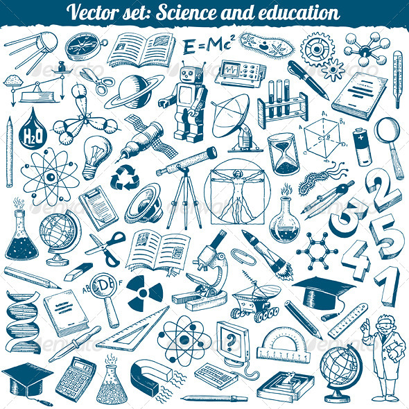 Science and Education Vector Set