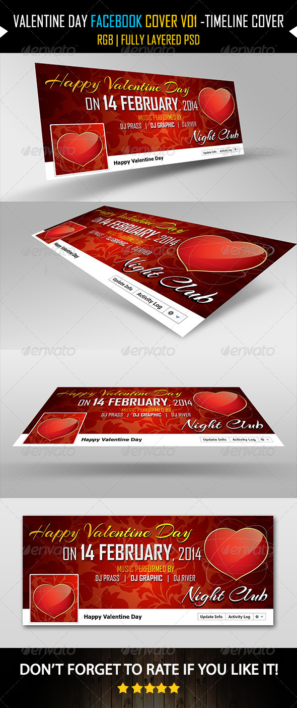 Valentine Day Facebook Cover V01 -Timeline Cover