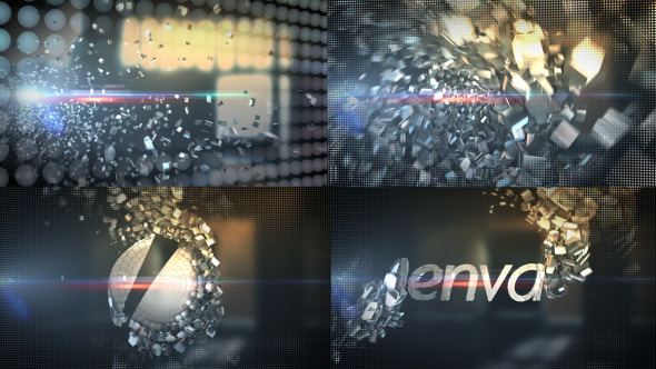 Metallic Crystal Logo Text Reveal Metallic Crystal Logo Text Reveal
