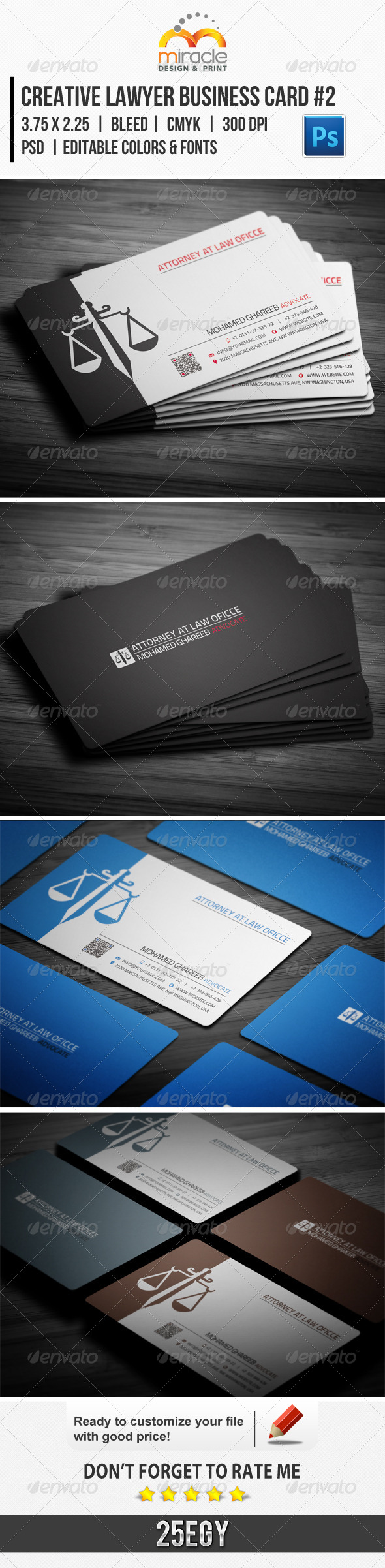 Creative Lawyer Business Card #2 Creative Lawyer Business Card #2