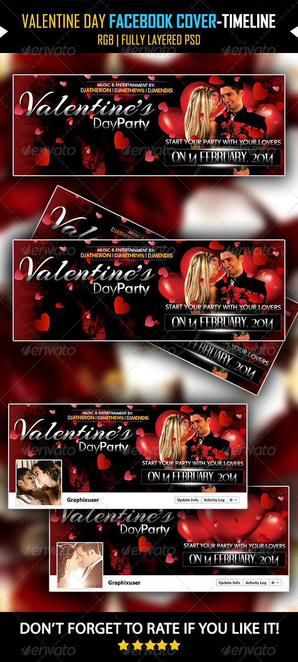 Valentine Day Facebook Cover V03 -Timeline Cover
