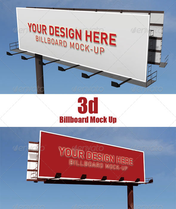 3D Billboard Mock Up 3D Billboard Mock Up
